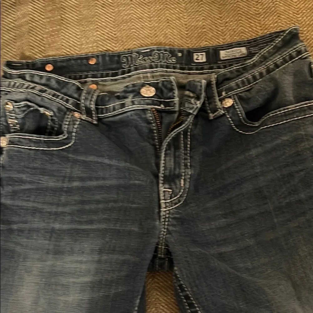 Miss Me Capris with Decorative Stitching - Picture 2 of 3